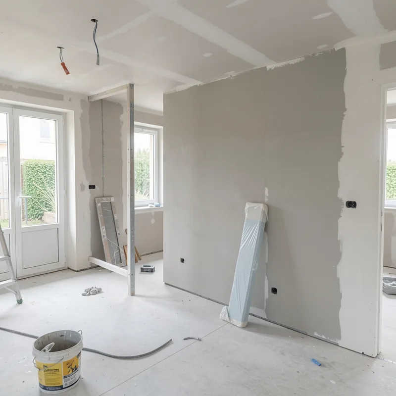 Faux plafond avec éclairage encastré dans un logement rénové en Loire-Atlantique