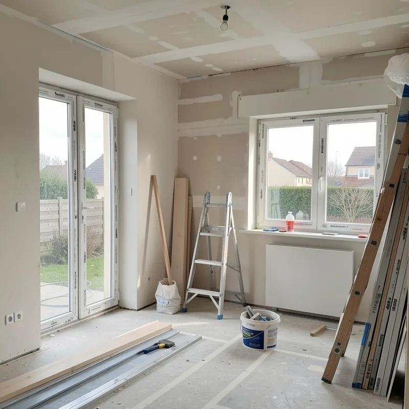 Chantier de rénovation d’un immeuble ancien à Nantes
